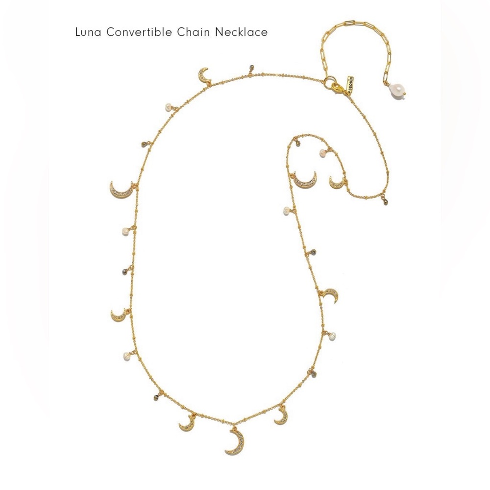 Sequin NYC Luna Convertible Chain Necklace